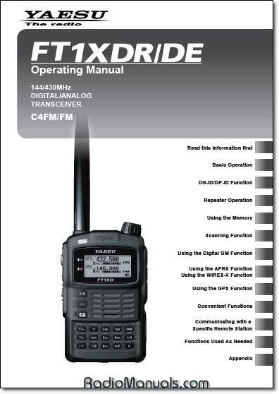 FT1XDR/DE Operating Manual - Click Image to Close